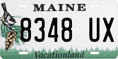 ME license plate 8348UX