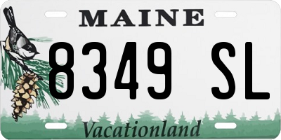 ME license plate 8349SL