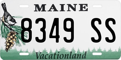 ME license plate 8349SS