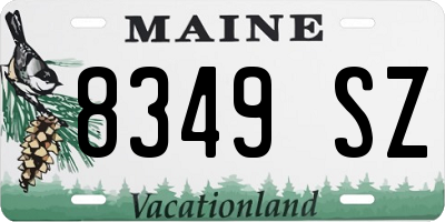 ME license plate 8349SZ