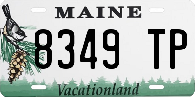 ME license plate 8349TP