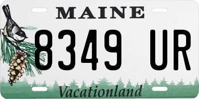 ME license plate 8349UR