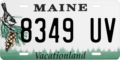 ME license plate 8349UV
