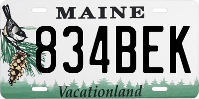 ME license plate 834BEK