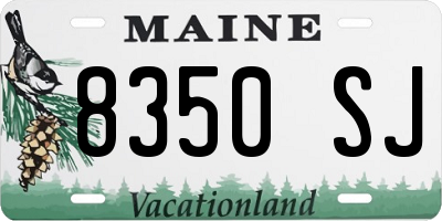 ME license plate 8350SJ