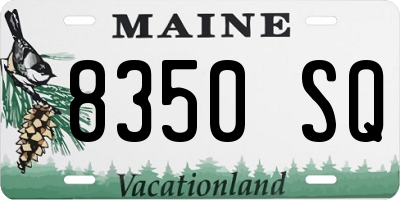 ME license plate 8350SQ