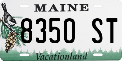ME license plate 8350ST