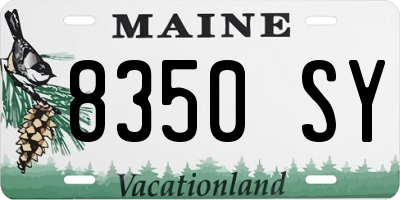 ME license plate 8350SY