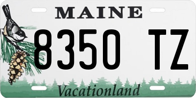 ME license plate 8350TZ