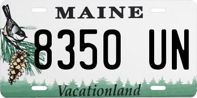 ME license plate 8350UN