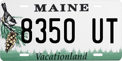 ME license plate 8350UT