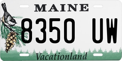 ME license plate 8350UW