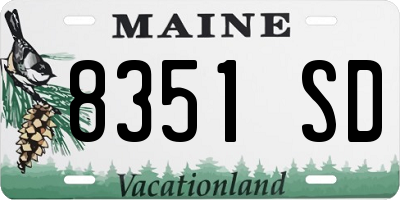 ME license plate 8351SD