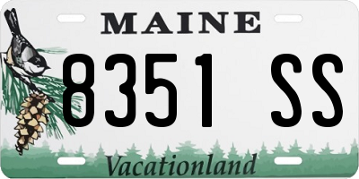 ME license plate 8351SS