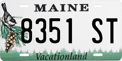 ME license plate 8351ST