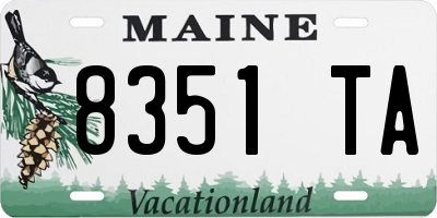 ME license plate 8351TA