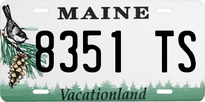 ME license plate 8351TS