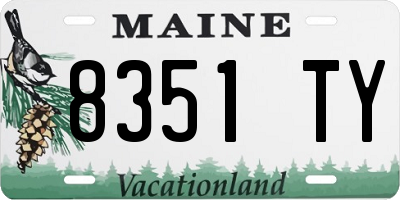 ME license plate 8351TY