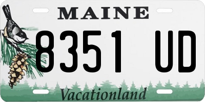 ME license plate 8351UD