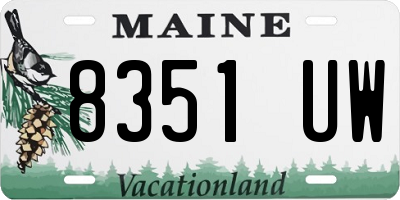 ME license plate 8351UW