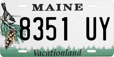ME license plate 8351UY