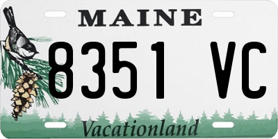 ME license plate 8351VC