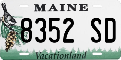 ME license plate 8352SD