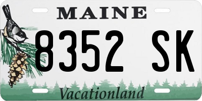 ME license plate 8352SK