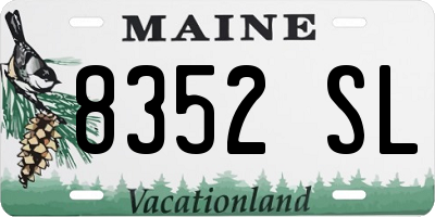 ME license plate 8352SL