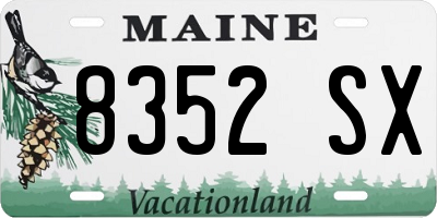 ME license plate 8352SX