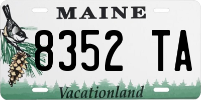 ME license plate 8352TA