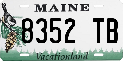 ME license plate 8352TB
