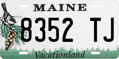 ME license plate 8352TJ