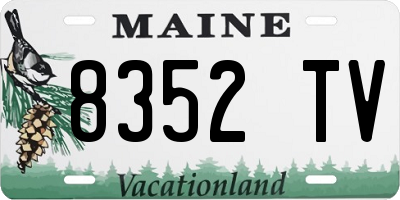 ME license plate 8352TV