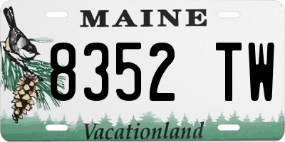 ME license plate 8352TW