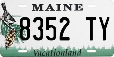 ME license plate 8352TY