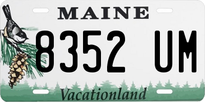 ME license plate 8352UM