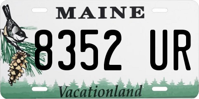 ME license plate 8352UR