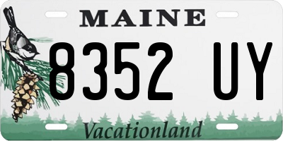 ME license plate 8352UY