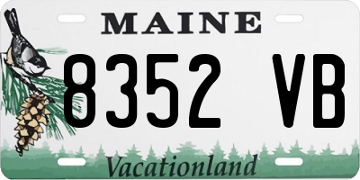 ME license plate 8352VB