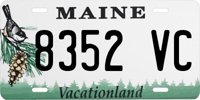 ME license plate 8352VC