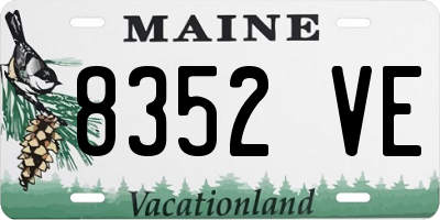 ME license plate 8352VE