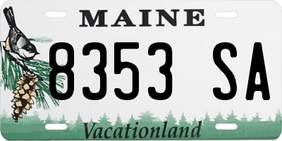 ME license plate 8353SA