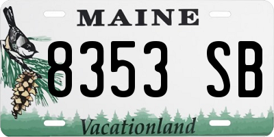 ME license plate 8353SB