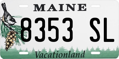 ME license plate 8353SL