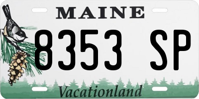 ME license plate 8353SP