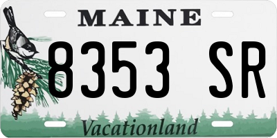 ME license plate 8353SR