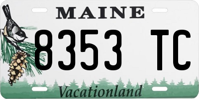 ME license plate 8353TC