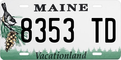 ME license plate 8353TD