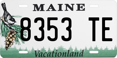 ME license plate 8353TE